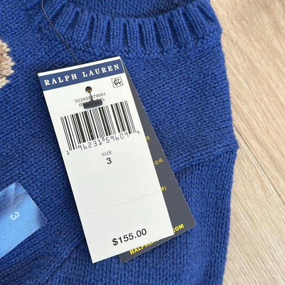 Ralph Lauren Blue Bear Sweater kids size 4t and 3t - Picture 5 of 6